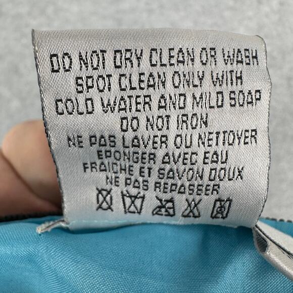 Papell Boutique Evening Trophy Jacket WMN M Blue Silk Sequin Beaded Vtg Brocade - Picture 14 of 14